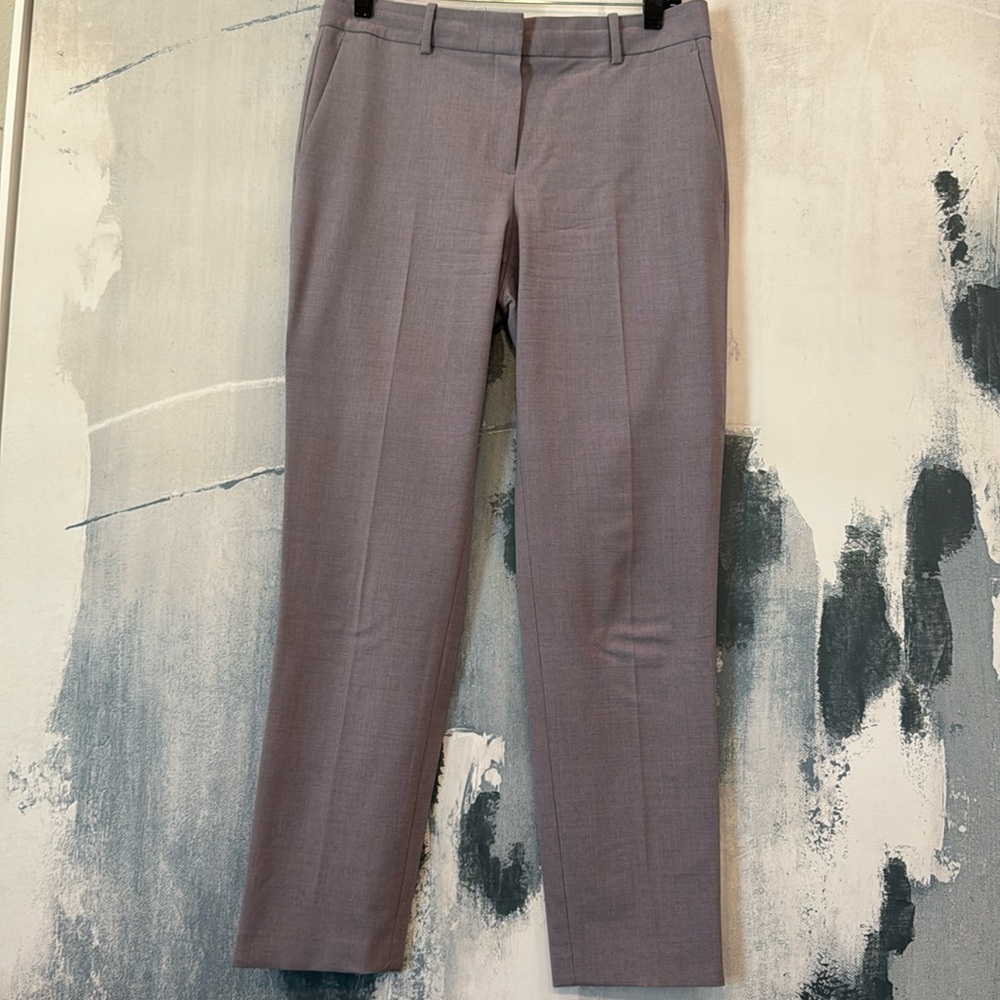 Theory Cropped Dress Pants in Light Gray